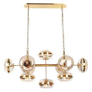 Nottingham Oval Chandelier 10 Light - 21.75 Inches Wide By 27.25 Inches High