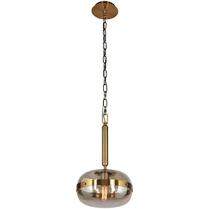 Nottingham - 1 Light Small Pendant - 10 Inches Wide By 17.5 Inches High