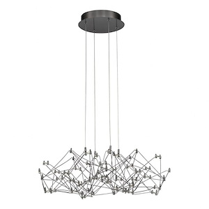 Leonardelli - 40W 80 LED Small Chandelier in Contemporary Style - 27 Inches Wide by 7.5 Inches High - 1013154