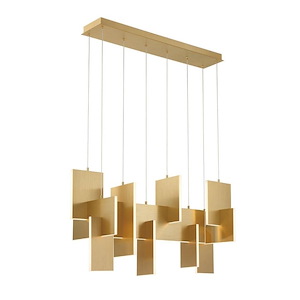 Coburg - 129W 1 LED Chandelier In Modern and Contemporary Style-23 Inches Tall and 14 Inches Wide