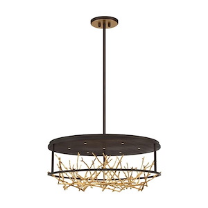 Aerie - 42W 7 LED Round Chandelier in Transitional Style - 30.5 Inches Wide by 13 Inches High - 1013118