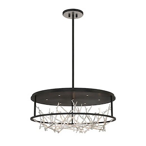 Aerie - 42W 7 LED Round Chandelier in Transitional Style - 30.5 Inches Wide by 13 Inches High