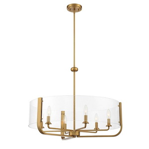 Campisi - 6 Light Chandelier in Transitional Style - 28 Inches Wide by 22.5 Inches High