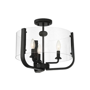 Campisi - 3 Light Semi-Flush Mount in Transitional Style - 16 Inches Wide by 12.75 Inches High - 1013120