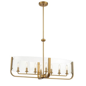 Campisi - 8 Light Oval Chandelier in Transitional Style - 16 Inches Wide by 22.5 Inches High