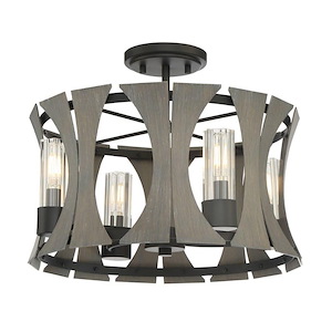 Pennino - 16W 4 Led Semi-Flush Mount In Transitional Style - 16.5 Inches Wide By 13 Inches High - 1212857