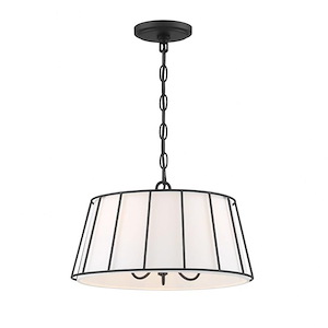 Adelaide - 3 Light Pendant In Transitional Traditional Style - 16 Inches Wide By 8.75 Inches High
