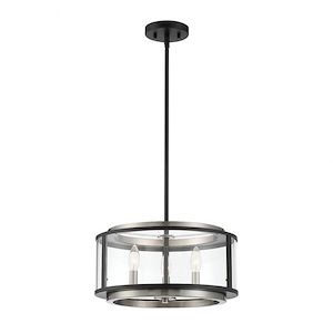 Tambouro - 3 Light Convertible Pendant In Transitional Modern Style - 16 Inches Wide By 8.5 Inches High - 1212569