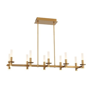 Torna - 660W 10 LED Rectangular Chandelier in Transitional Style - 12.5 Inches Wide by 9.25 Inches High - 1013141