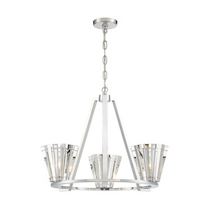 Ricca - 3 Light Chandelier In Posh &amp; Luxe Glam Style - 28.5 Inches Wide By 21.25 Inches High