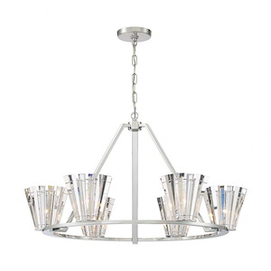 Ricca - 6 Light Chandelier In Posh &amp; Luxe Glam Style - 37.75 Inches Wide By 21.25 Inches High