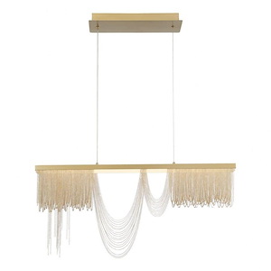 Tenda - 48W LED Chandelier in Posh & Luxe Glam Style - 2.75 Inches Wide by 16.5 Inches High - 1050065