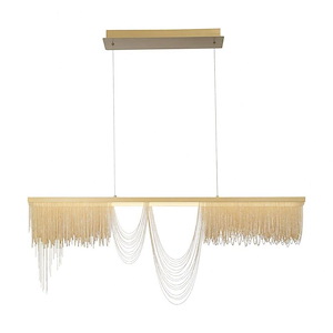 Tenda - 60W LED Large Chandelier in Posh & Luxe Glam Style - 2.75 Inches Wide by 18.5 Inches High - 1050066