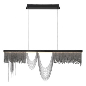 Tenda - 60W LED Large Chandelier in Posh &amp; Luxe Glam Style - 2.75 Inches Wide by 18.5 Inches High