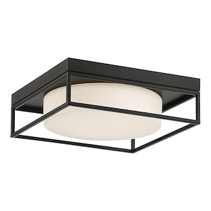 Rover - 24W LED Small Flush Mount in Minimalist Modern Style - 12 Inches Wide by 4 Inches High