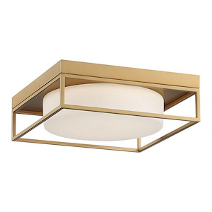 Rover - 24W LED Small Flush Mount in Minimalist Modern Style - 12 Inches Wide by 4 Inches High