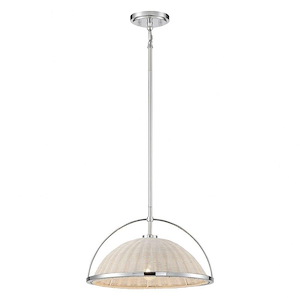 Celeste - 1 Light Pendant Light with Dome Rattan Shade - 1050041