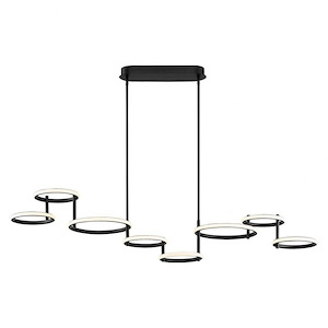 Giro - 115W 8 Led Chandelier In Minimalist Industrial Style - 13.5 Inches Wide By 13 Inches High
