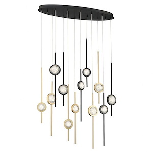 Barletta - 68W 12 LED Chandelier in Posh & Luxe Modern Style - 12 Inches Wide by 23.5 Inches High - 1050037