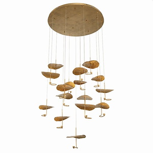 Lagatto - 592W 16 Led Chandelier In Modern And Contemporary Style-11.75 Inches Tall And 52 Inches Wide