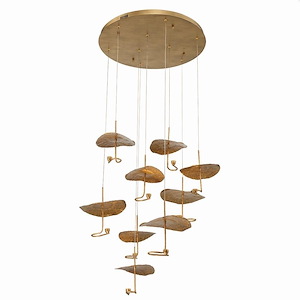 Lagatto - 198W 9 Led Chandelier In Modern And Contemporary Style-11.75 Inches Tall And 36 Inches Wide - 1212406