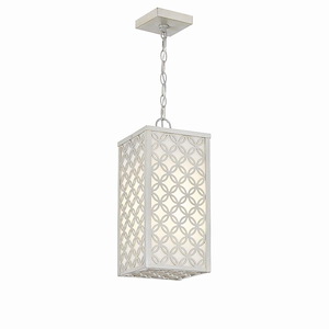 Clover - 37W 1 LED Outdoor Pendant in Transitional Style 17.5 Inches Tall and 7.5 Inches Wide