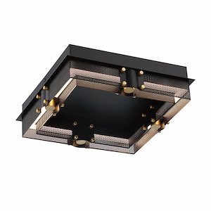 Admiral - 20W 1 Led Outdoor Flush Mount In Contemporary Style 3.5 Inches Tall And 13 Inches Wide