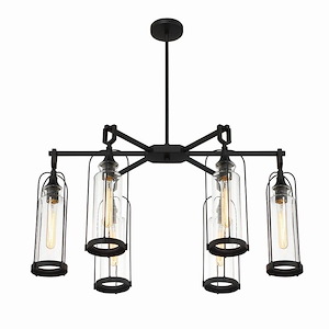 Yasmin - 6 Light Outdoor Pendant in Vintage Style 17.75 Inches Tall and 19.5 Inches Wide - 1084036
