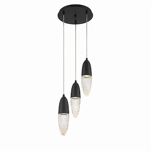 Ecrou - 15W 3 LED Chandelier In Modern and Contemporary Style-12.25 Inches Tall and 12.25 Inches Wide