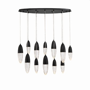 Ecrou - 60W 12 LED Chandelier In Modern and Contemporary Style-16 Inches Tall and 14 Inches Wide