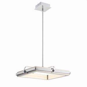 Annilo - 35W 1 Led Chandelier In Modern And Contemporary Style-4 Inches Tall And 18 Inches Wide