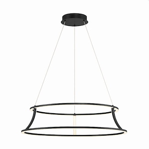 Cadoux - 88W 1 LED Chandelier In Trasitional and Traditional Style-7 Inches Tall and 30 Inches Wide