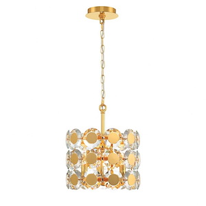 Perrene - 3 Light Pendant In Glam Style-14 Inches Tall and 12 Inches Wide