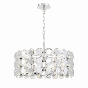 Perrene - 6 Light Chandelier In Modern And Contemporary Style-14 Inches Tall And 23.5 Inches Wide