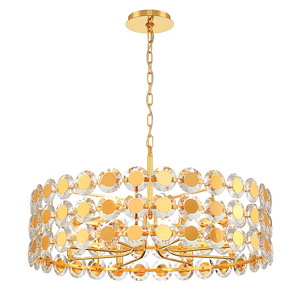 Perrene - 8 Light Pendant In Glam Style-15.5 Inches Tall and 31.5 Inches Wide - 1299189
