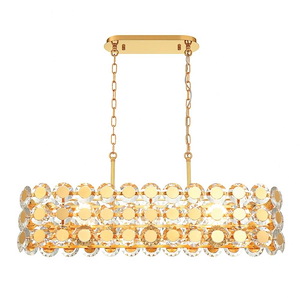 Perrene - 8 Light Chandelier In Glam Style-16 Inches Tall and 11 Inches Wide