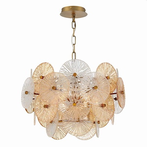 Sue-Anne - 6 Light Chandelier In Modern And Contemporary Style-13.5 Inches Tall And 20 Inches Wide
