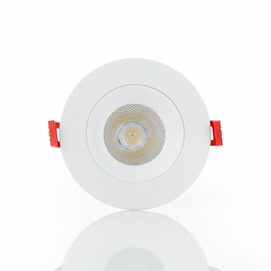 Midway - 12W 1 LED 3.5 Inch Round Regressed Gimbal (Set of 2) In Contemporary Style-3.25 Inches Tall and 4.38 Inches Wide