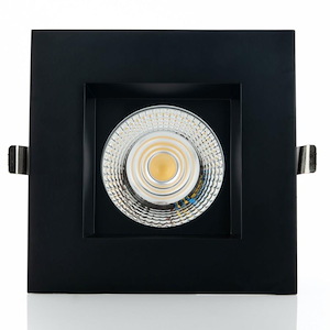 Midway - 24W 1 LED 6 Inch Square Fixed Downlight (Set of 2) In Contemporary Style-3 Inches Tall and 7.25 Inches Wide