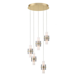 Rola - 400W 10 LED Pendant In Contemporary Style-9.5 Inches Tall and 17.75 Inches Wide