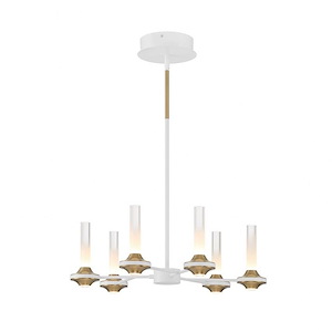 Torcia - 360W 12 LED Chandelier In Traditional Style-7.5 Inches Tall and 24.5 Inches Wide - 1299208