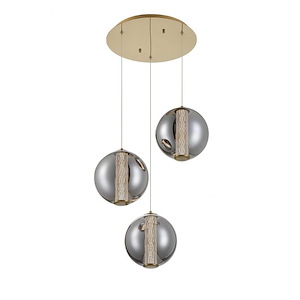 Atomo - 63W 3 LED Pendant In Contemporary Style-9.25 Inches Tall and 20.5 Inches Wide