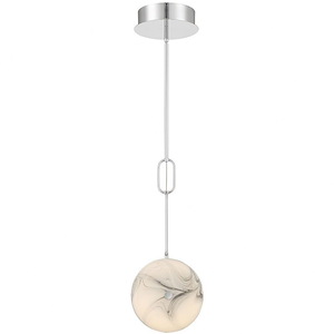 Disuco - 13W 1 LED Pendant In Industrial Style-115 Inches Tall and 7 Inches Wide