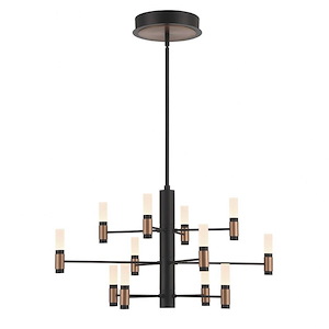 Albany - 54W 12 LED 3-Tier Chandelier In Industrial  Style-15.25 Inches Tall and 31.25 Inches Wide