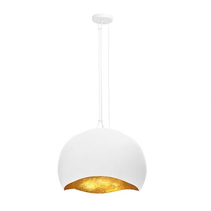 Baleia - 3 Light Pendant In Modern Style-16 Inches Tall and 24 Inches Wide - 1299239