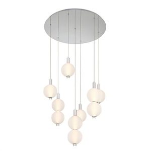 Palmas - 90W 7 LED Chandelier-16 Inches Tall and 29.5 Inches Wide