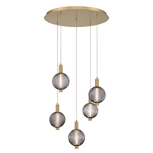 Palmas - 54.6W 5 LED Chandelier-10 Inches Tall and 24 Inches Wide