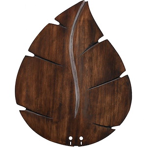 Accessory - Oval Leaf Carved Wood Blade (Set of 5)-0.4 Inches Tall and 52 Inches Wide