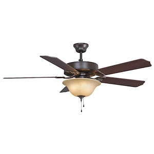 Aire Decor 5 Blade Ceiling Fan with Pull Chain Control and Includes Light Kit - 52 Inches Wide by 19.3 Inches High - 831287