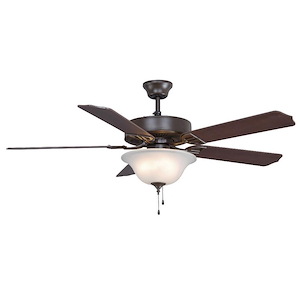 Aire Decor 5 Blade Ceiling Fan with Pull Chain Control and Includes Light Kit - 52 Inches Wide by 19.3 Inches High